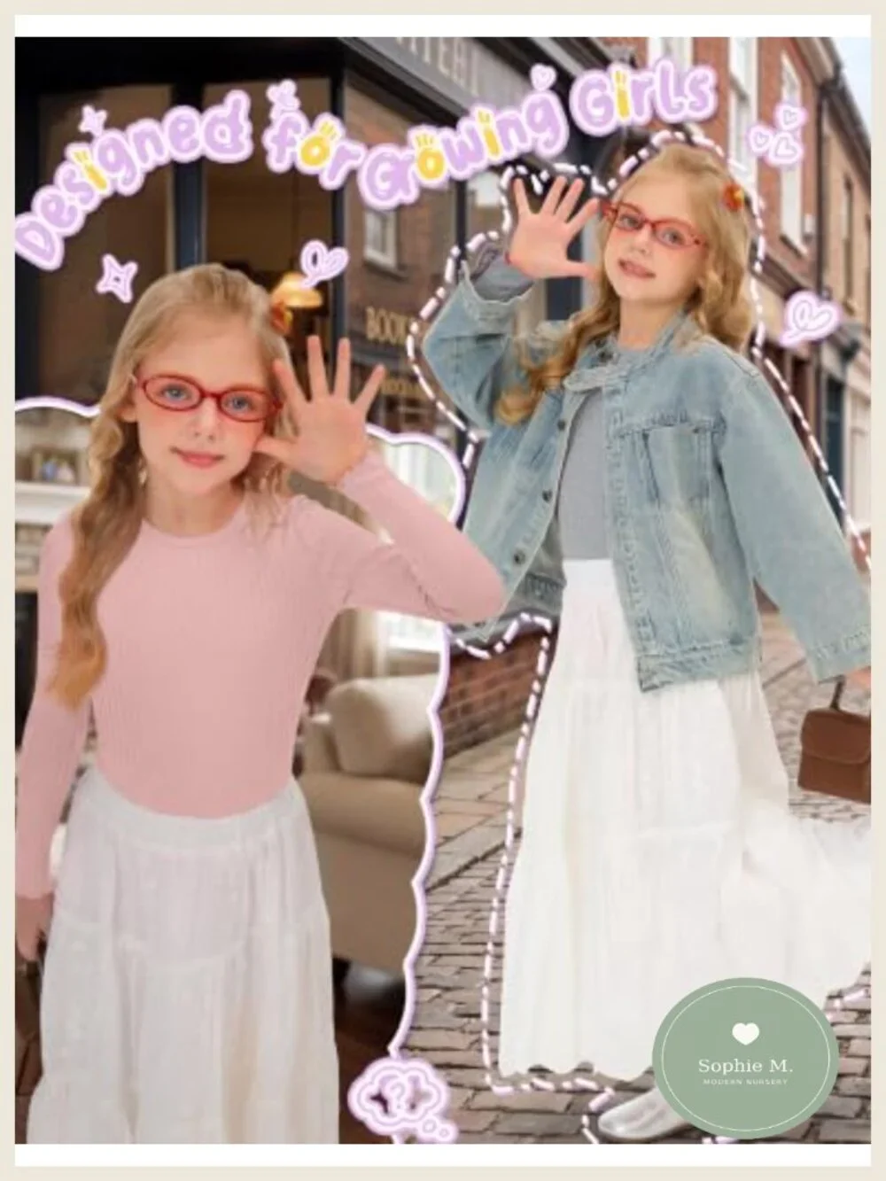 4-Pack Toddler Girls Long Sleeve Cotton Ribbed Knit Tees with Lettuce Trim Slim